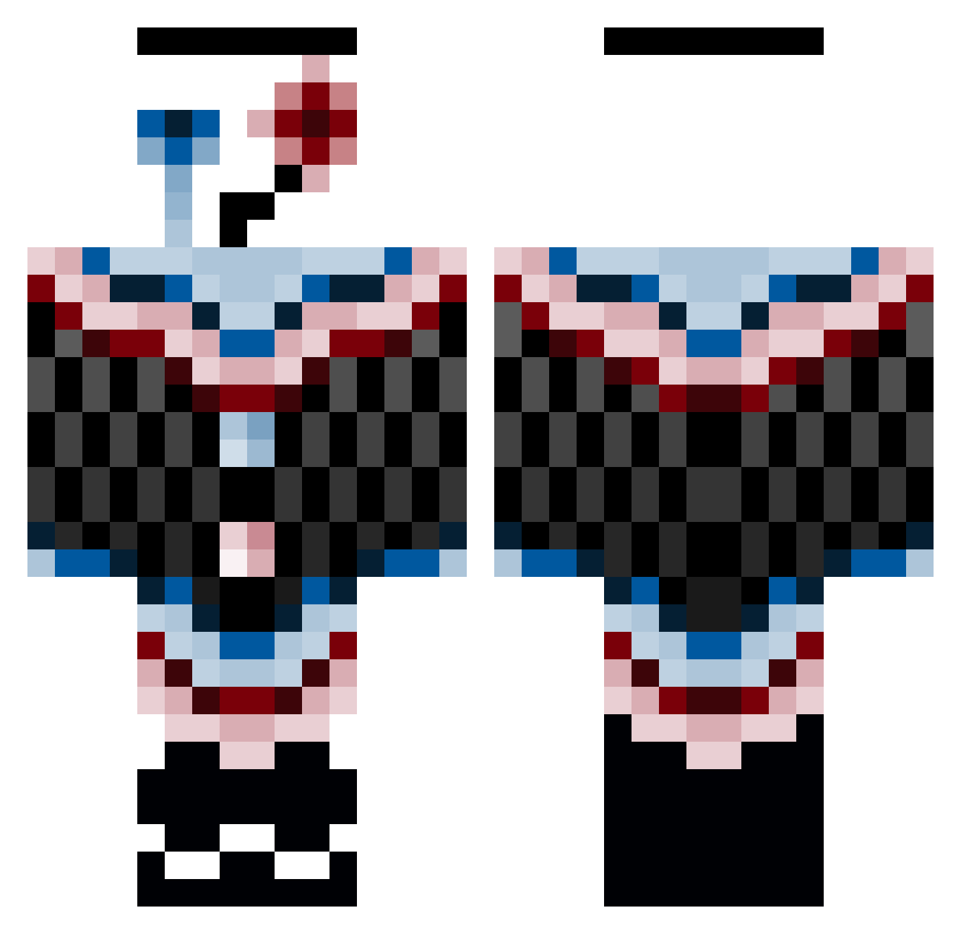 puer_4eternus Minecraft skin, front and back view