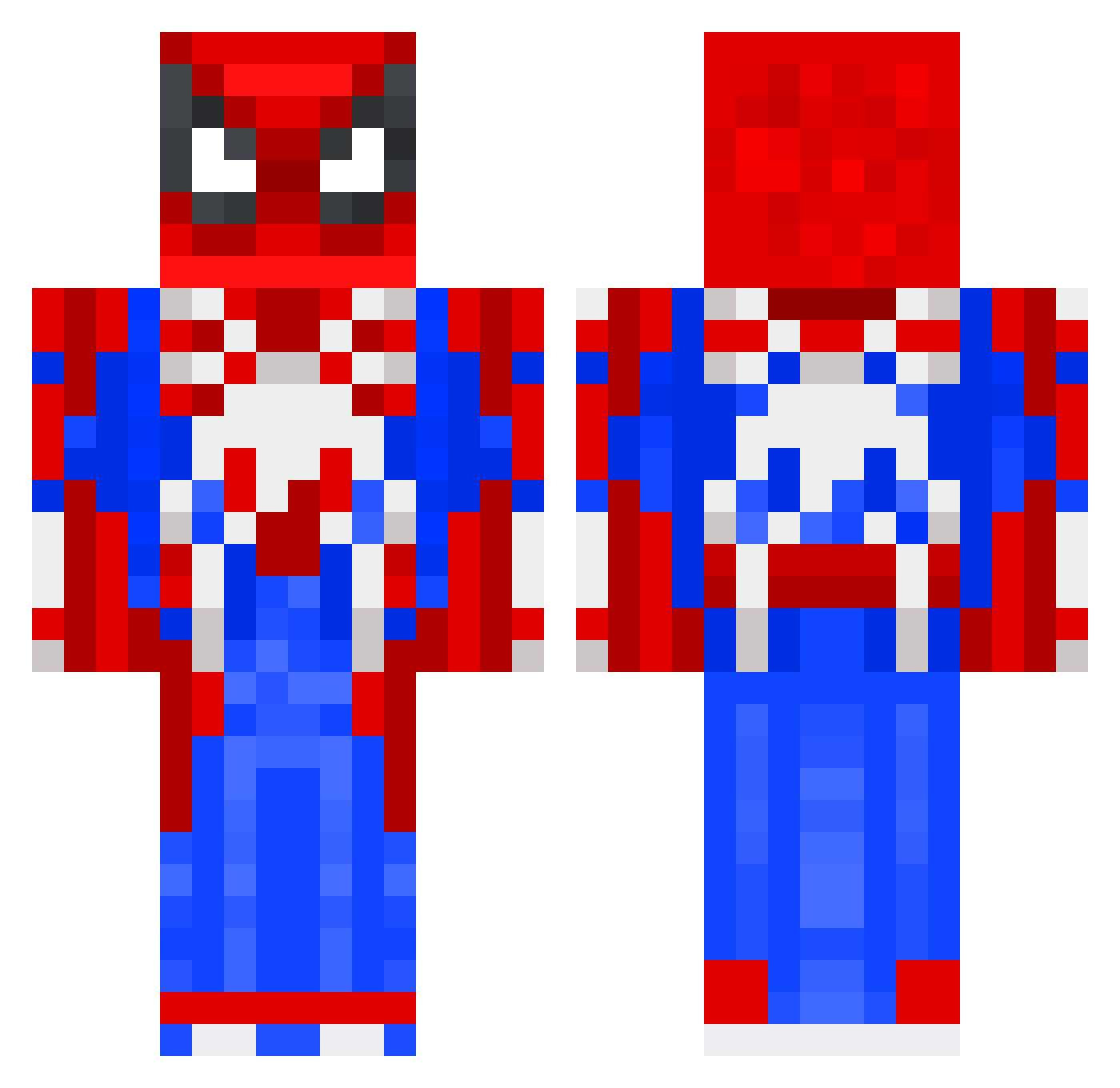 blobbBB0 Minecraft skin, front and back view