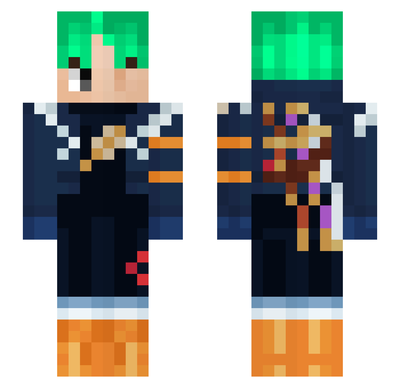 NatoDS Minecraft skin, front and back view
