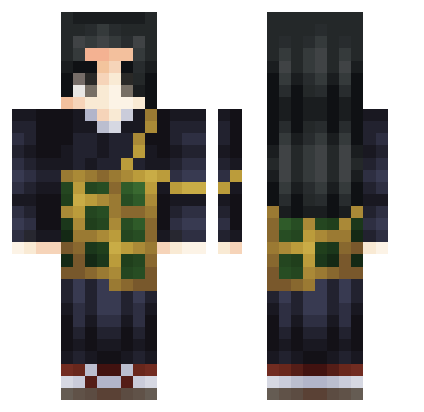 Hanni_Pham_1006 Minecraft skin, front and back view