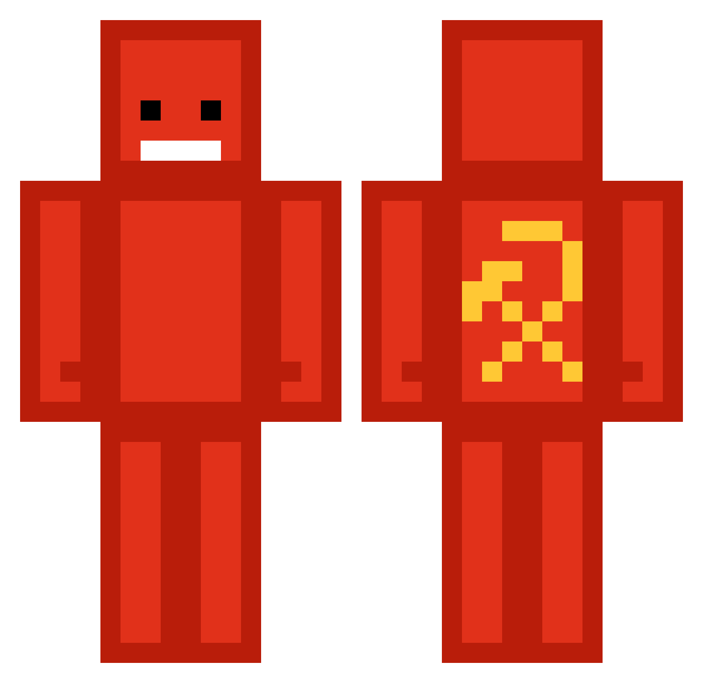 HiGiToRi Minecraft skin, front and back view