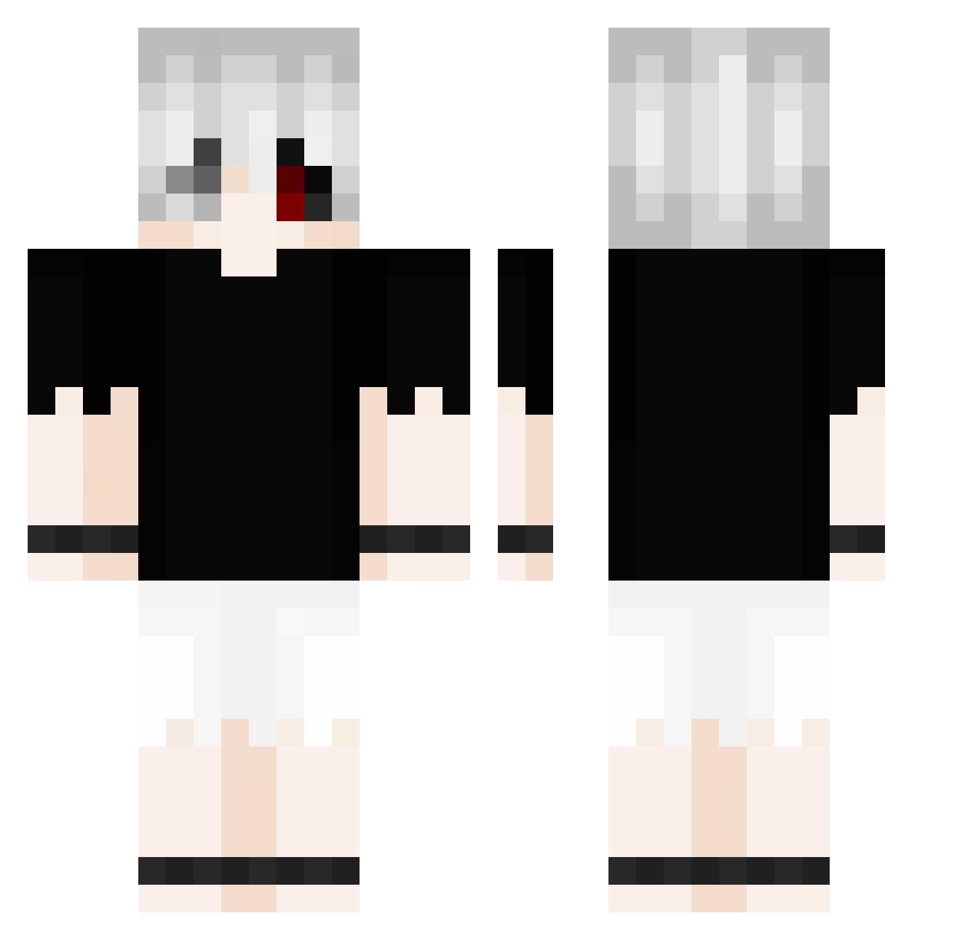 JackeObs Minecraft skin, front and back view
