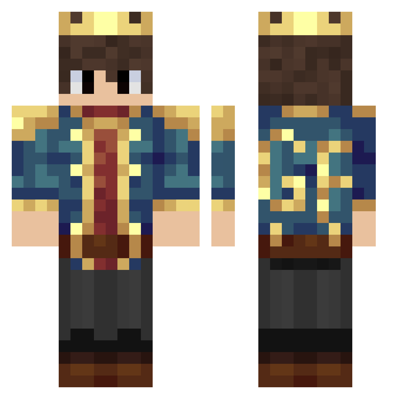_ItzLaKsHAYOP_ Minecraft skin, front and back view