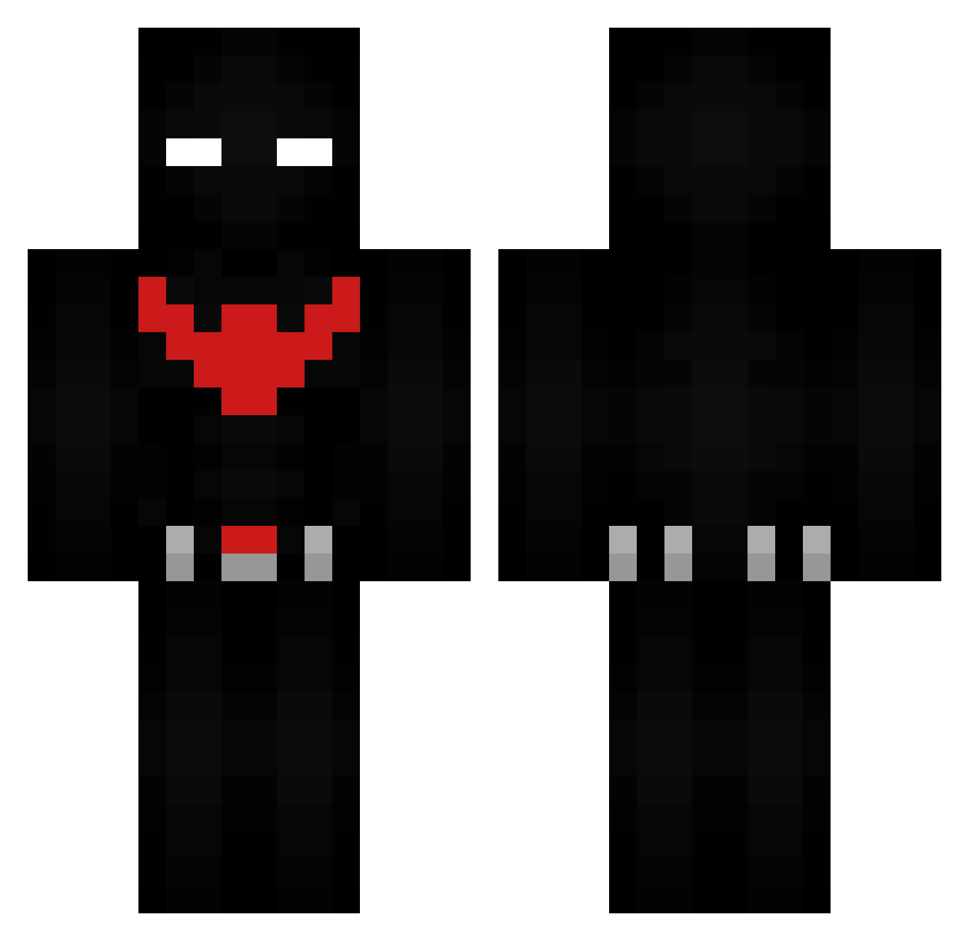 WizardVz Minecraft skin, front and back view