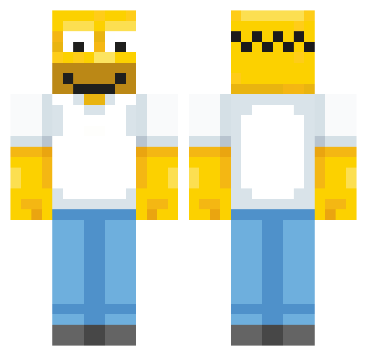 chapsuidepolloo Minecraft skin, front and back view