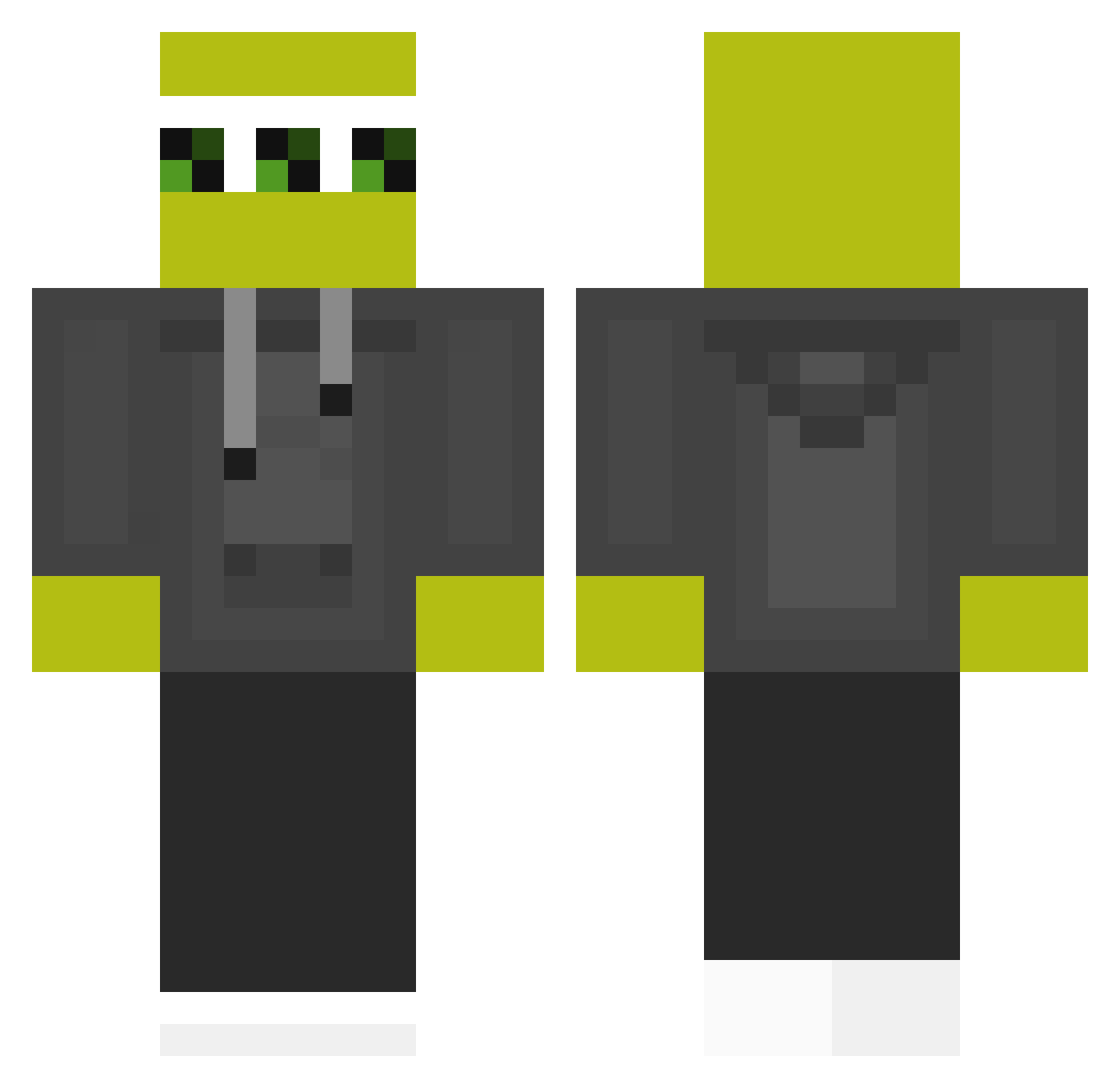GloatingCreature Minecraft skin, front and back view