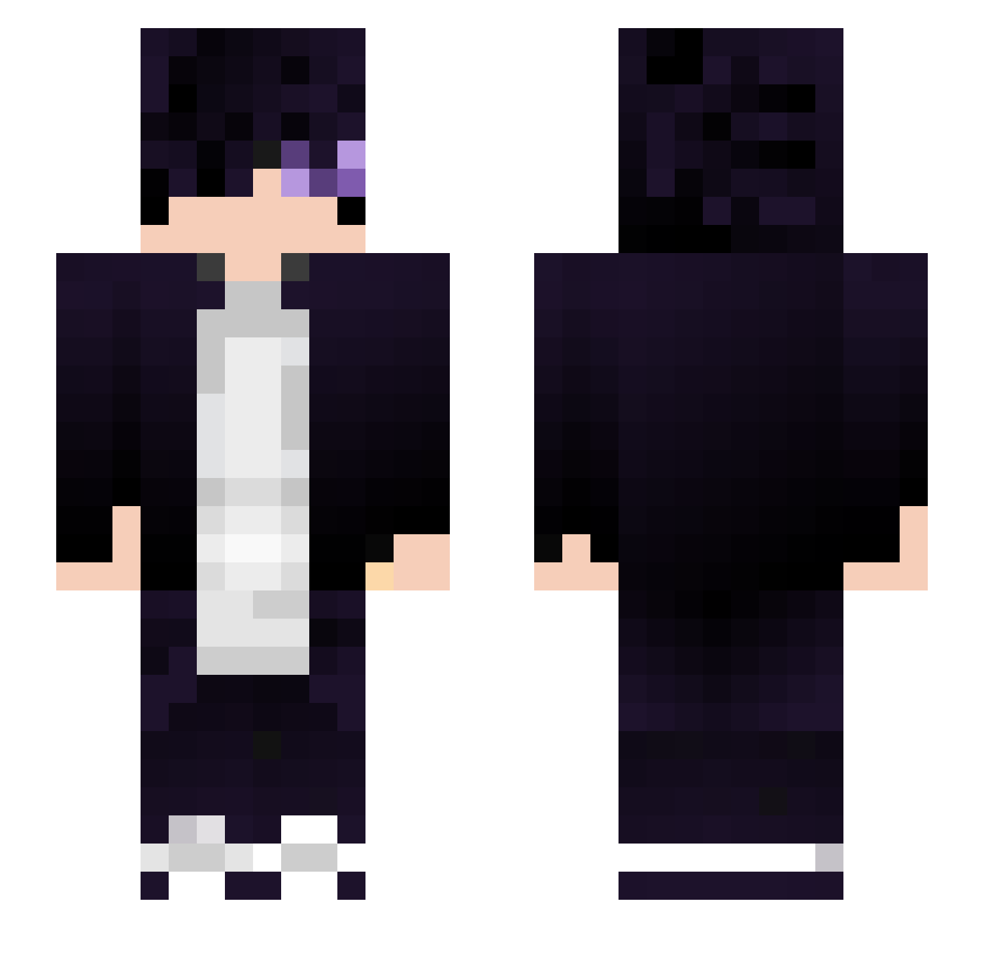 romanticiism Minecraft skin, front and back view