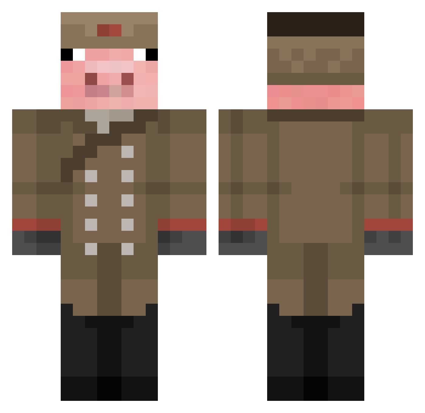 BesaAbuela Minecraft skin, front and back view