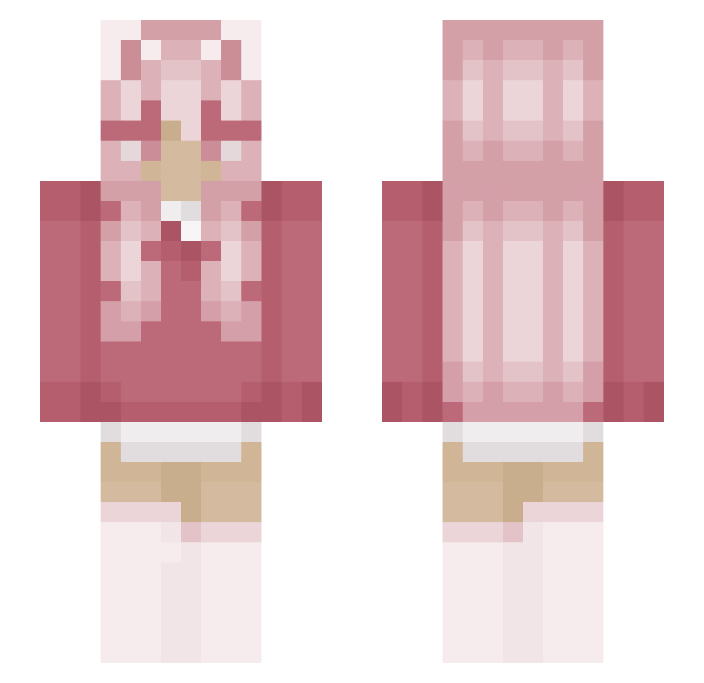 strawbunny21 Minecraft skin, front and back view