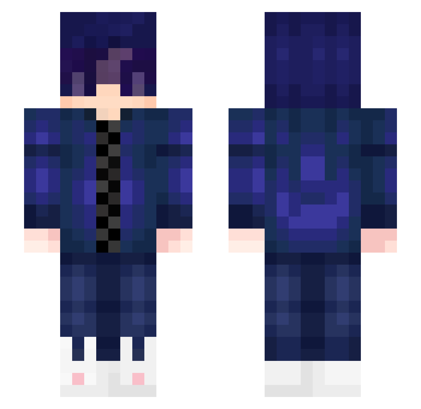 Hoell02 Minecraft skin, front and back view