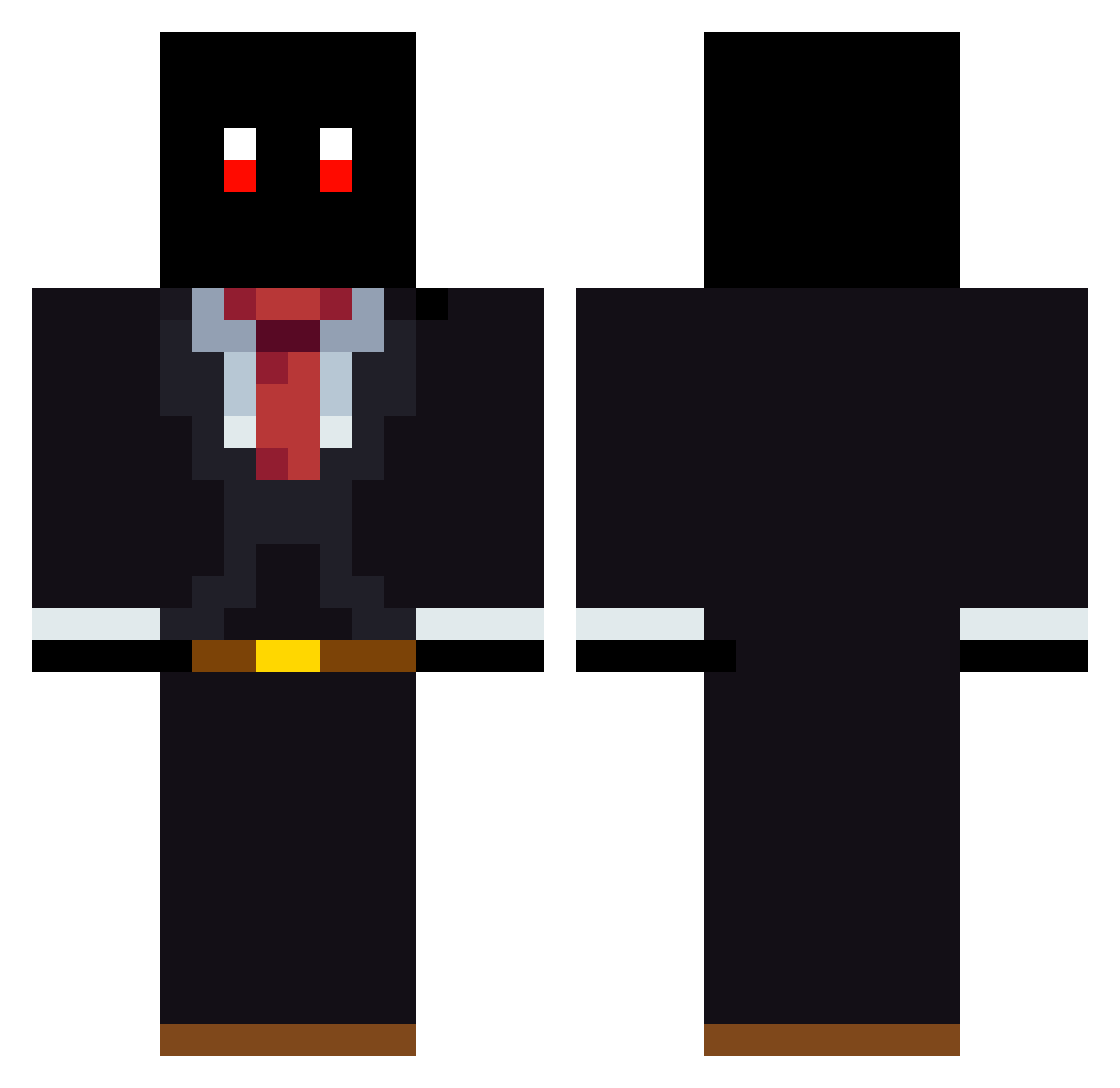 Bartek186666 Minecraft skin, front and back view