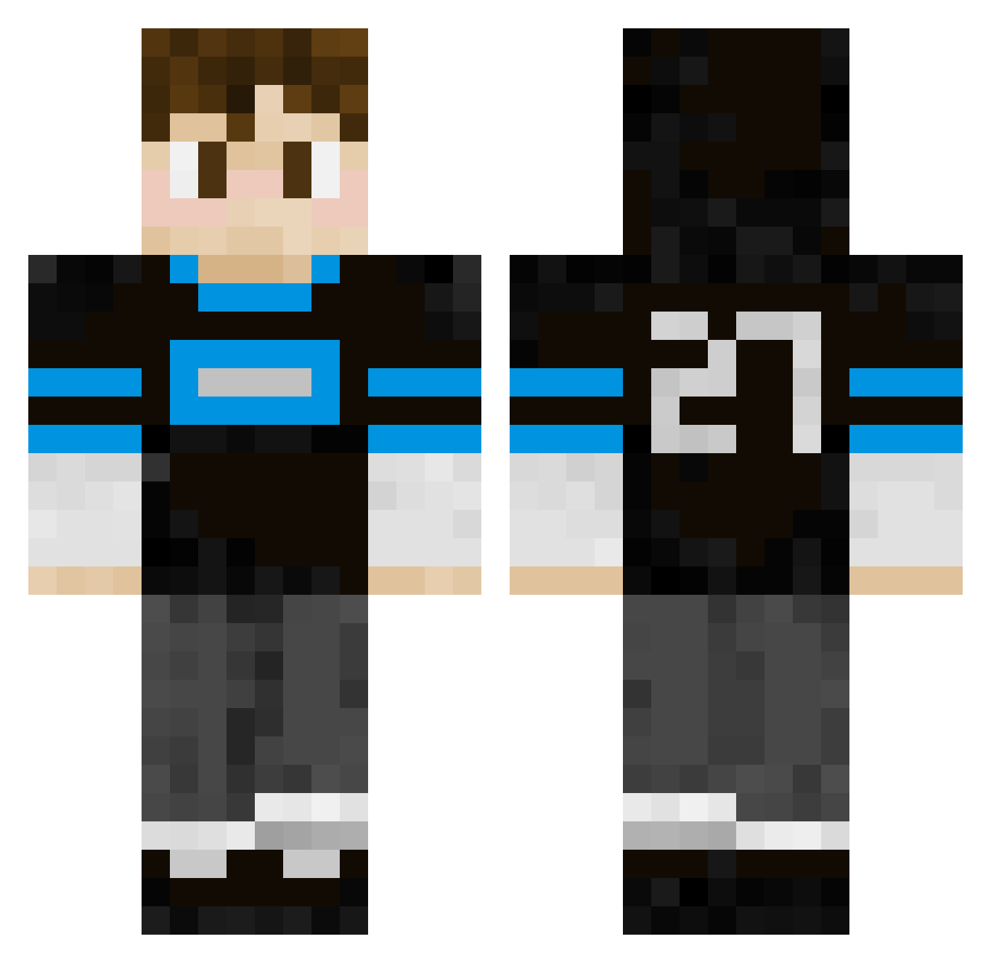 Great_Tangerine Minecraft skin, front and back view