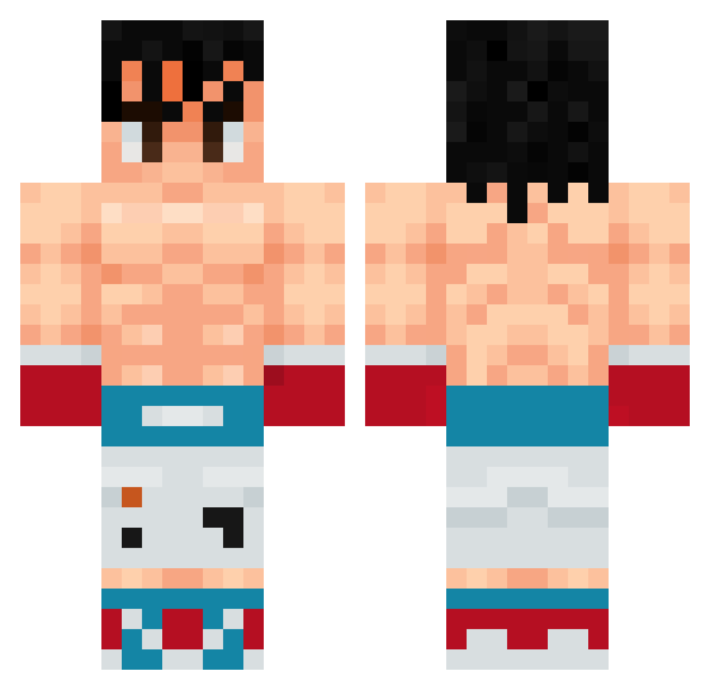 chaotic17017 Minecraft skin, front and back view
