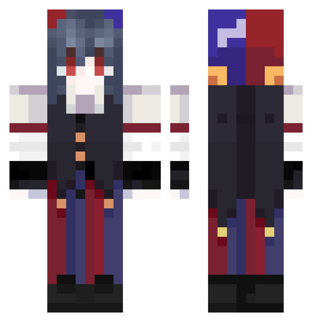 KeK_Emir Minecraft skin, front and back view