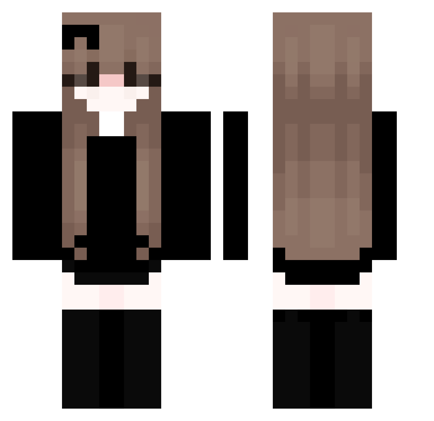 31oliviq Minecraft skin, front and back view