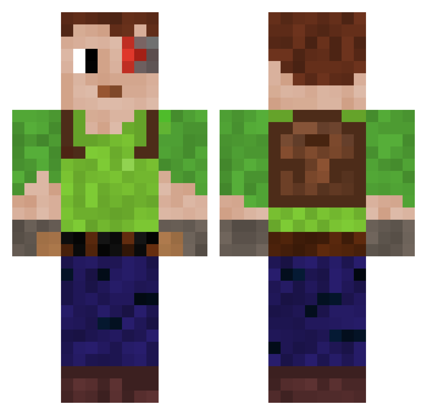 kucu_cz Minecraft skin, front and back view