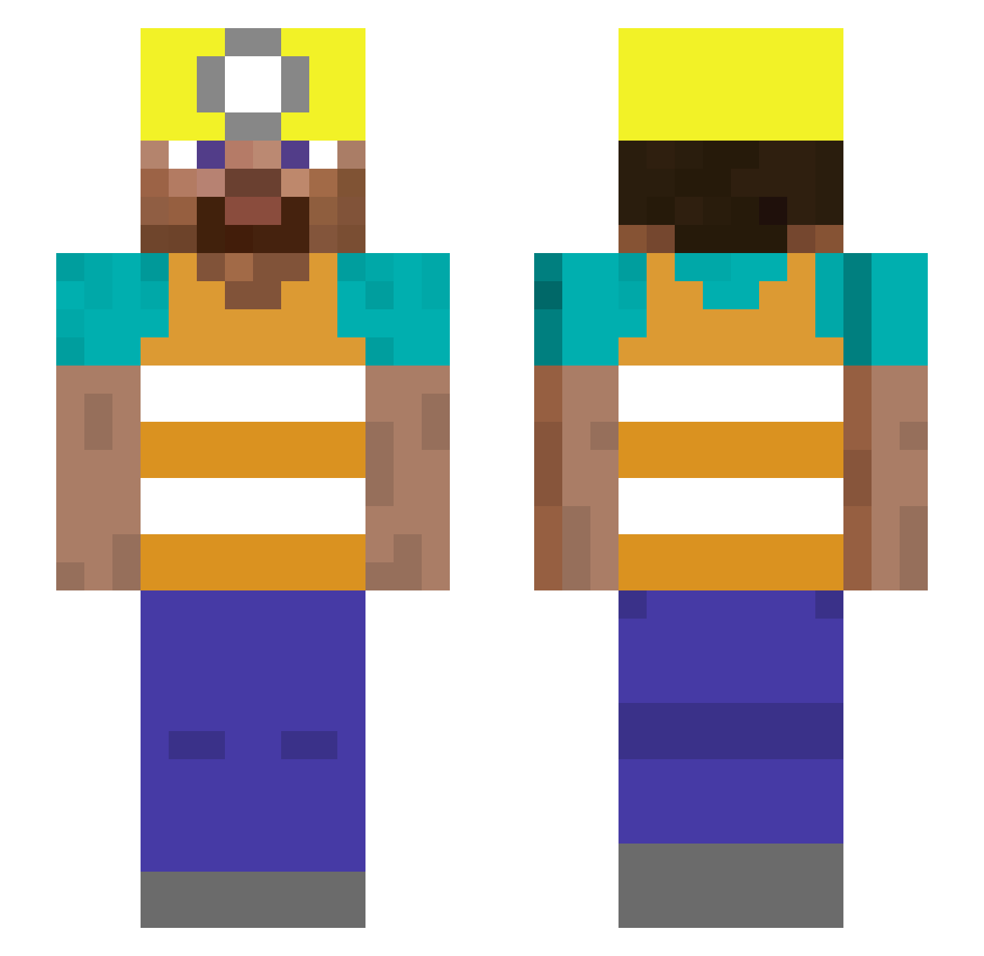 gsornas Minecraft skin, front and back view