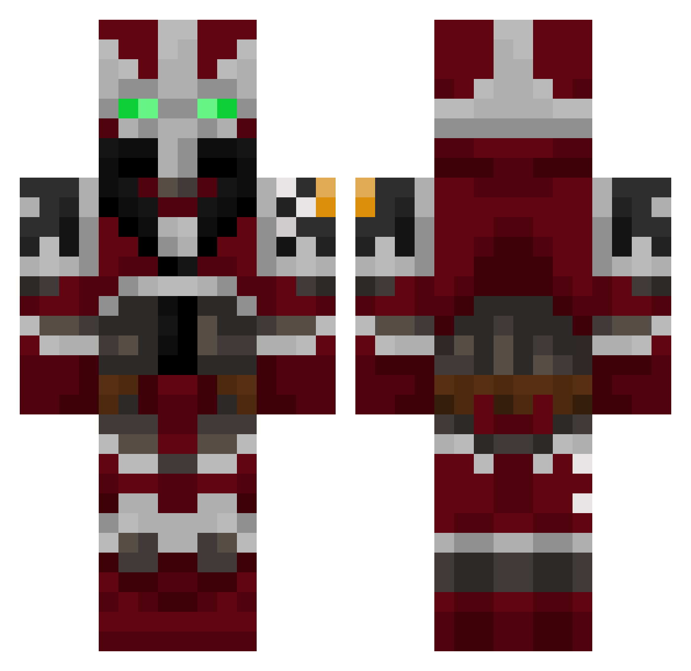 Auriel117 Minecraft skin, front and back view