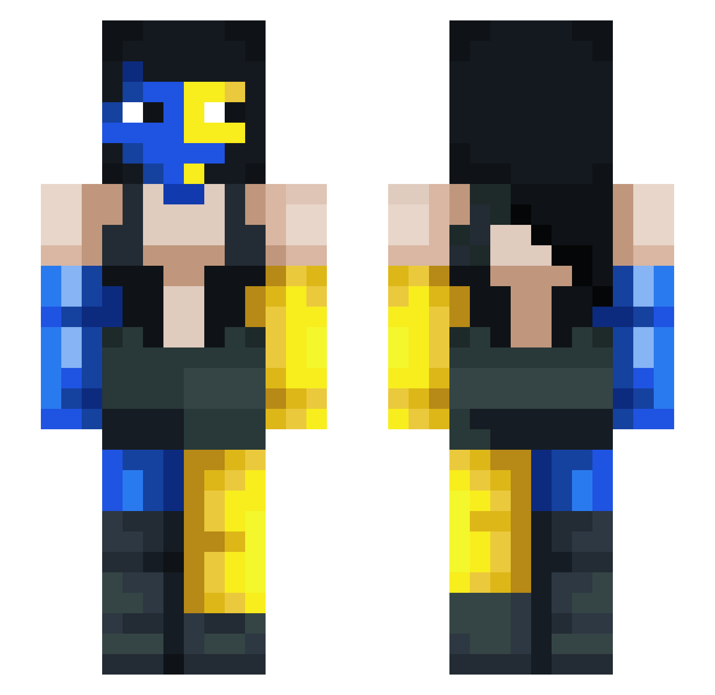 LUCIANO01 Minecraft skin, front and back view