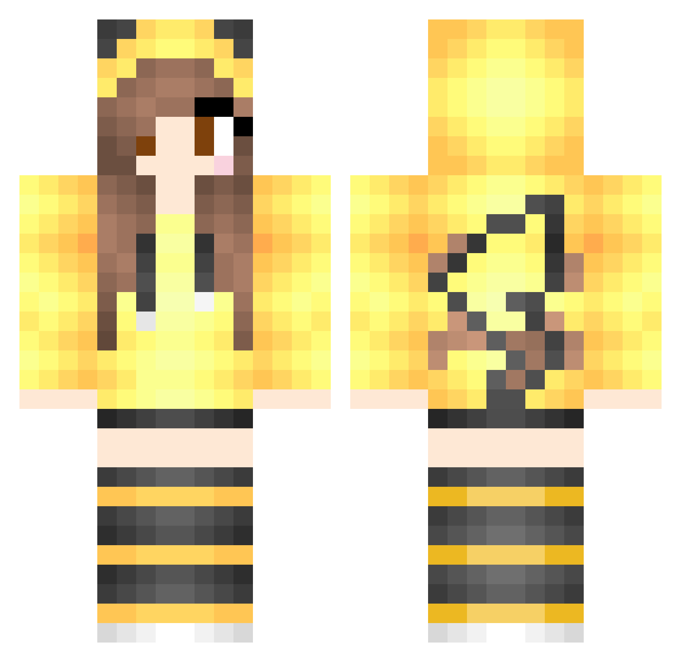 Dyana Minecraft skin, front and back view