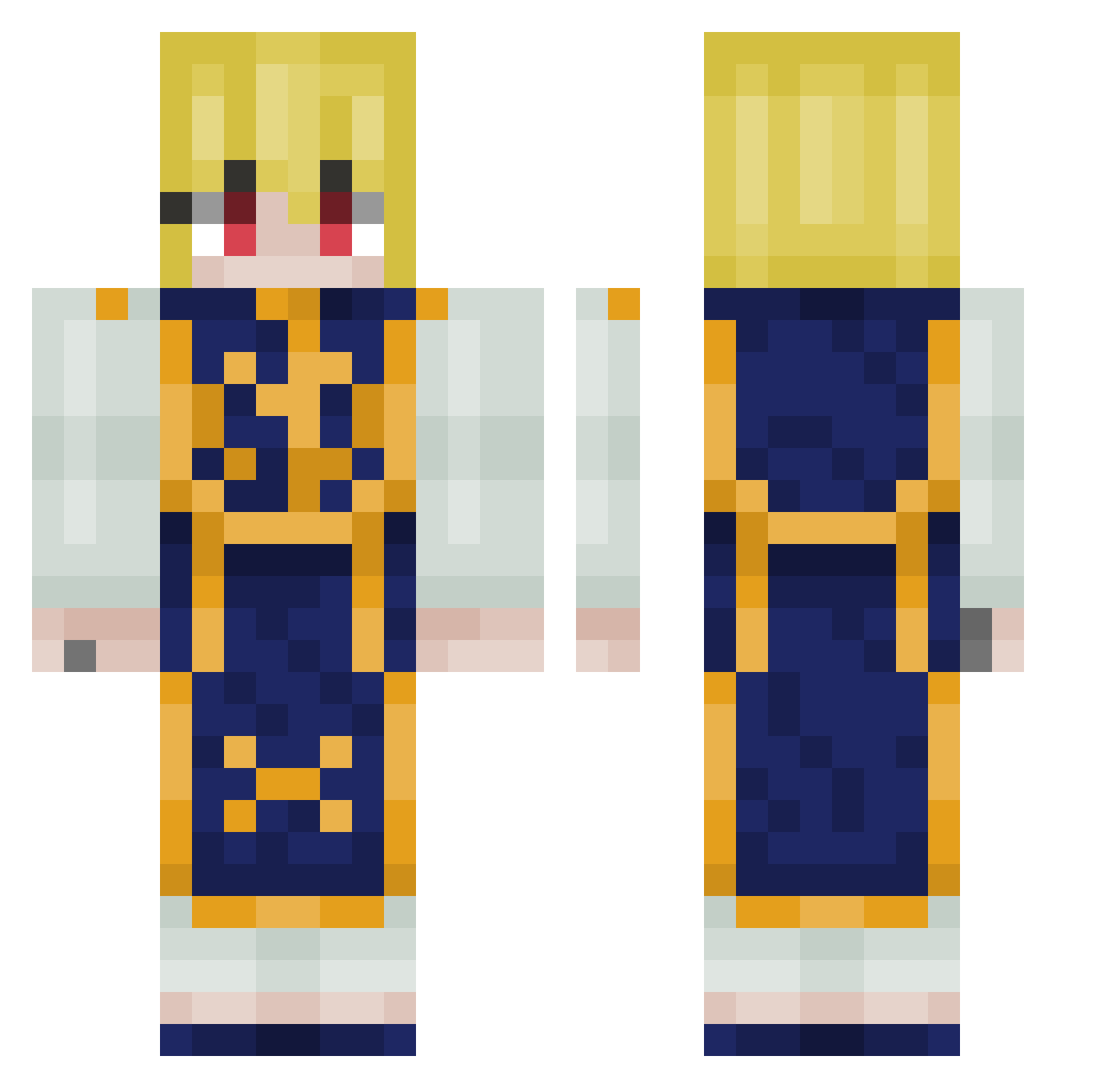 rpwl Minecraft skin, front and back view