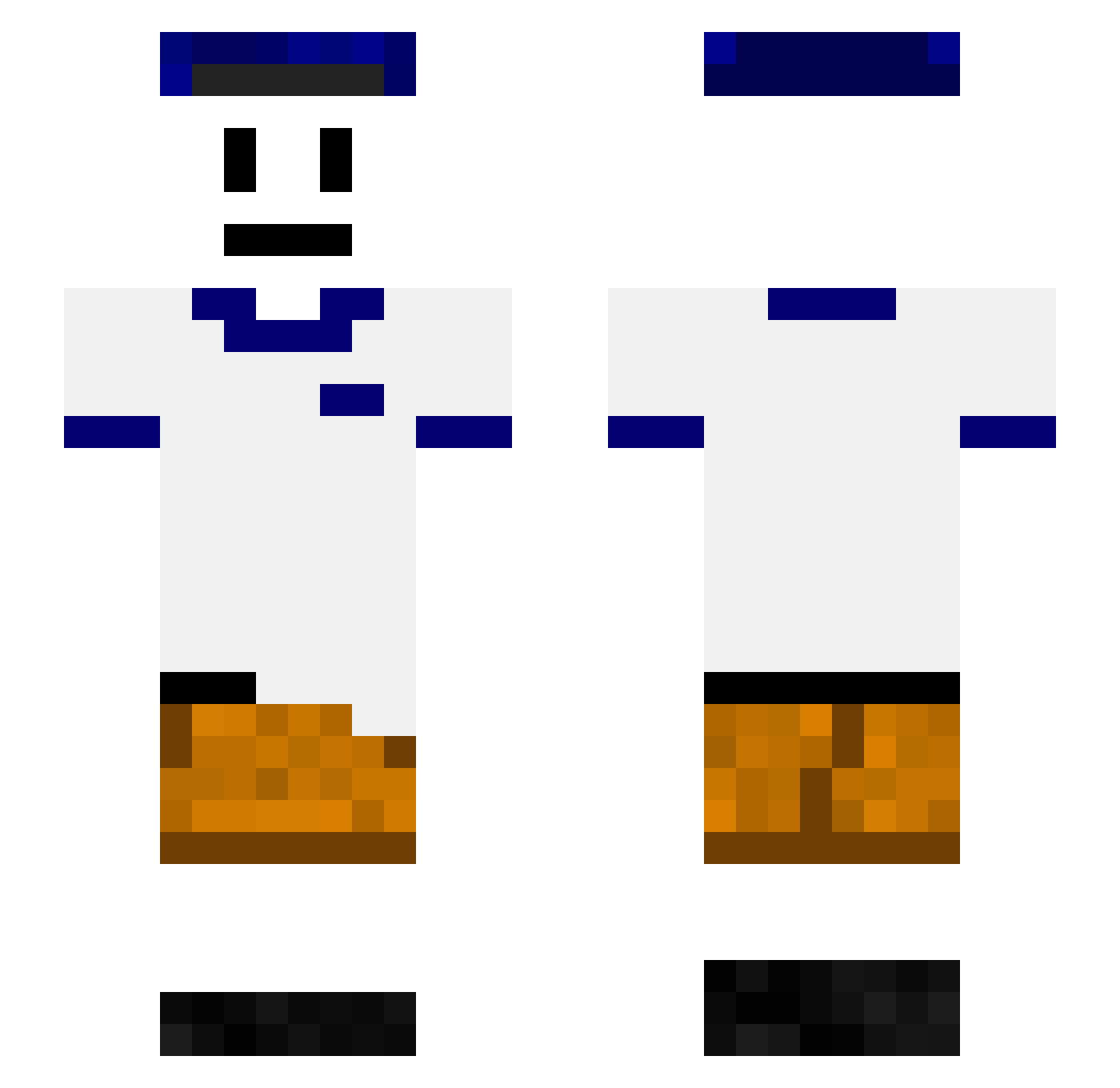 ComedianOnStream Minecraft skin, front and back view