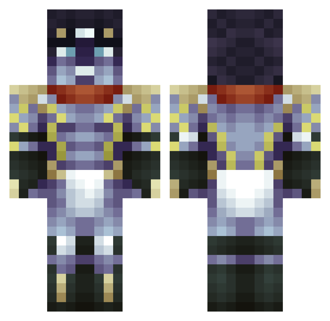 Rima_mp3 Minecraft skin, front and back view