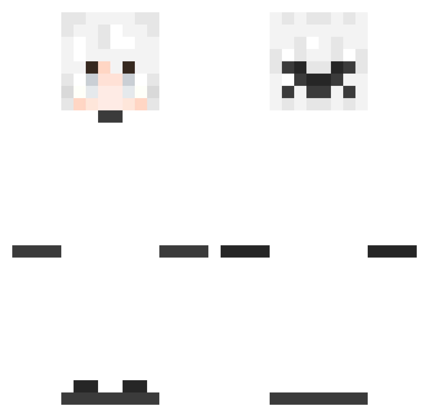 ANTSBOOT Minecraft skin, front and back view