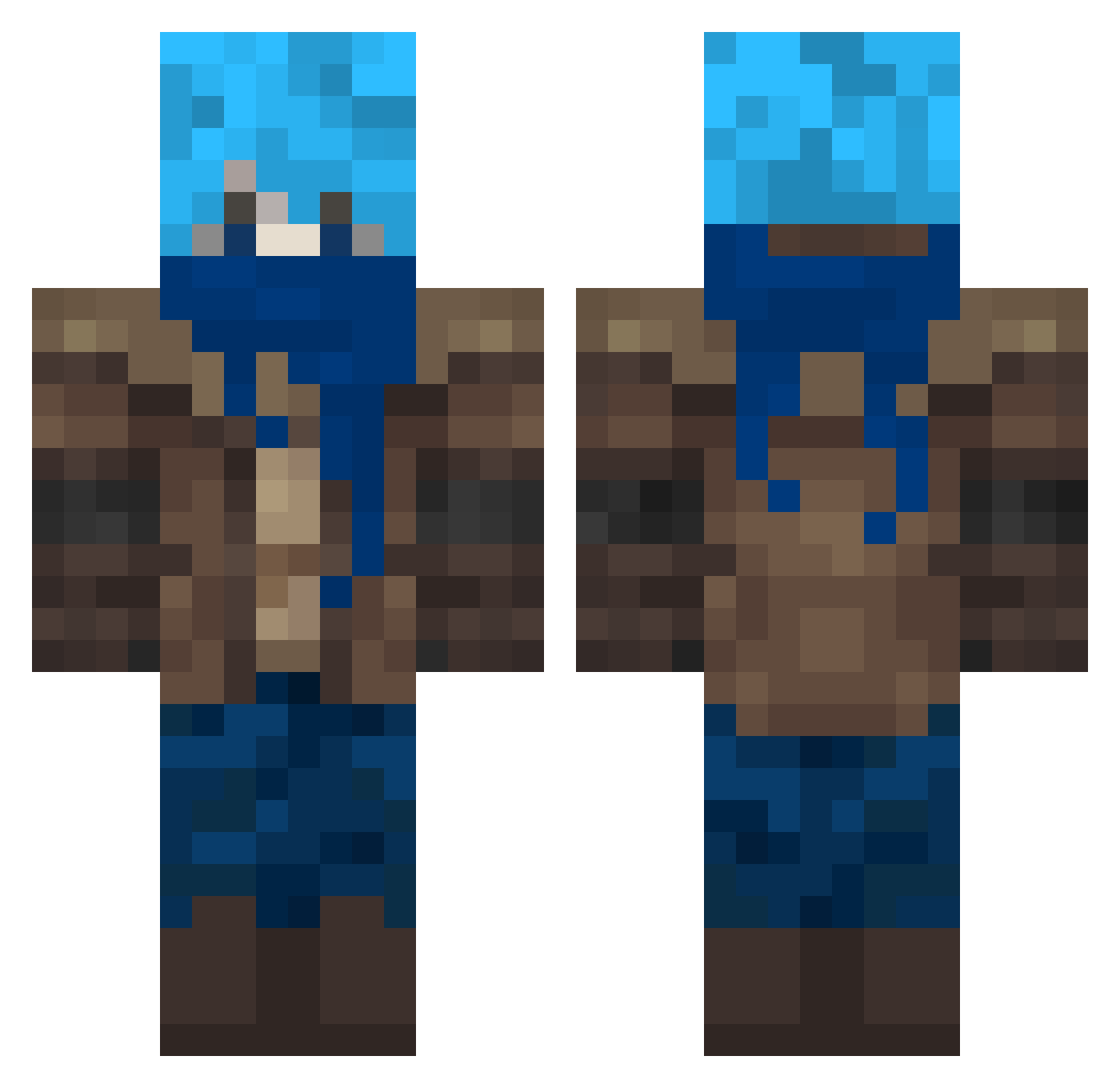 owlprt Minecraft skin, front and back view