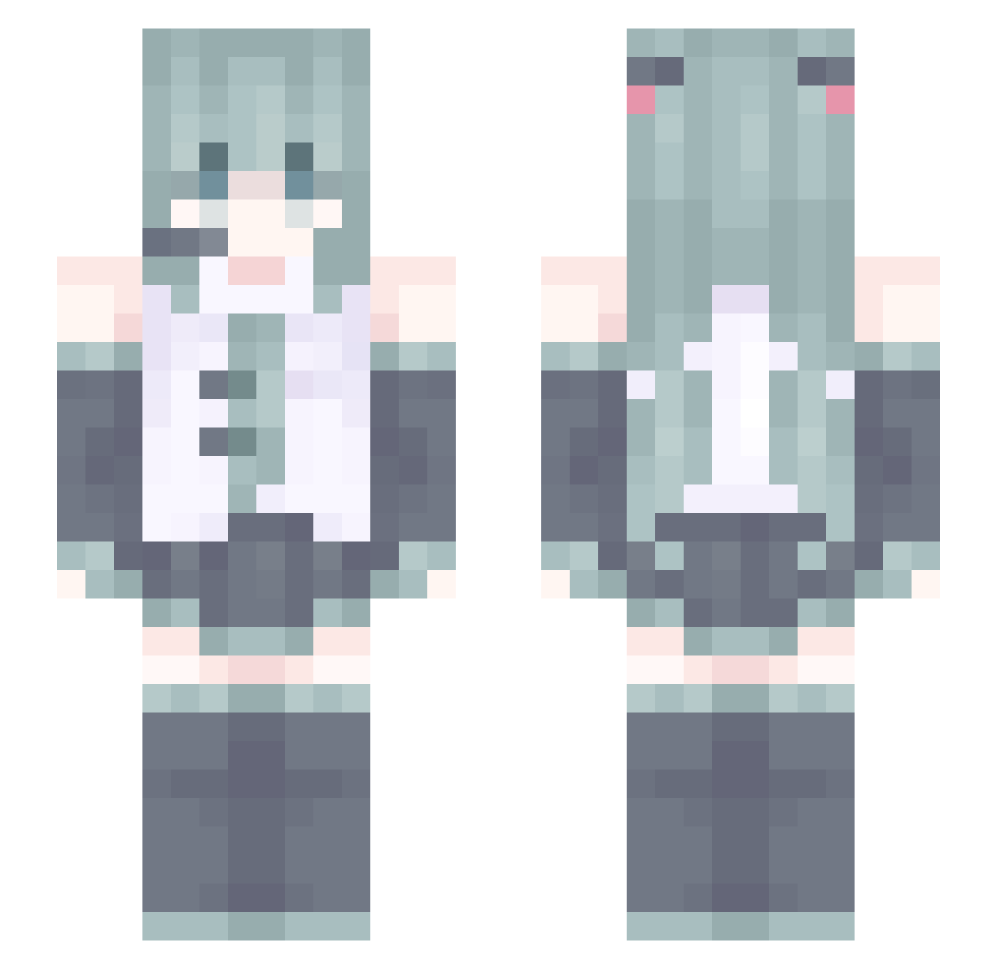 Xinhua Minecraft skin, front and back view