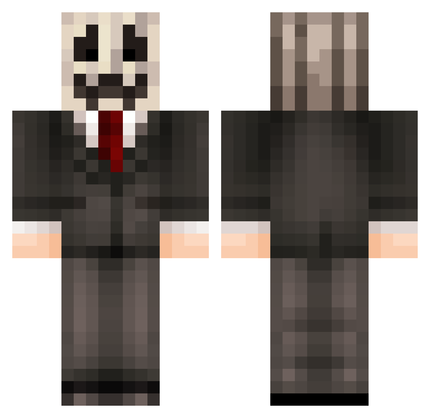 Artyom11RUS Minecraft skin, front and back view