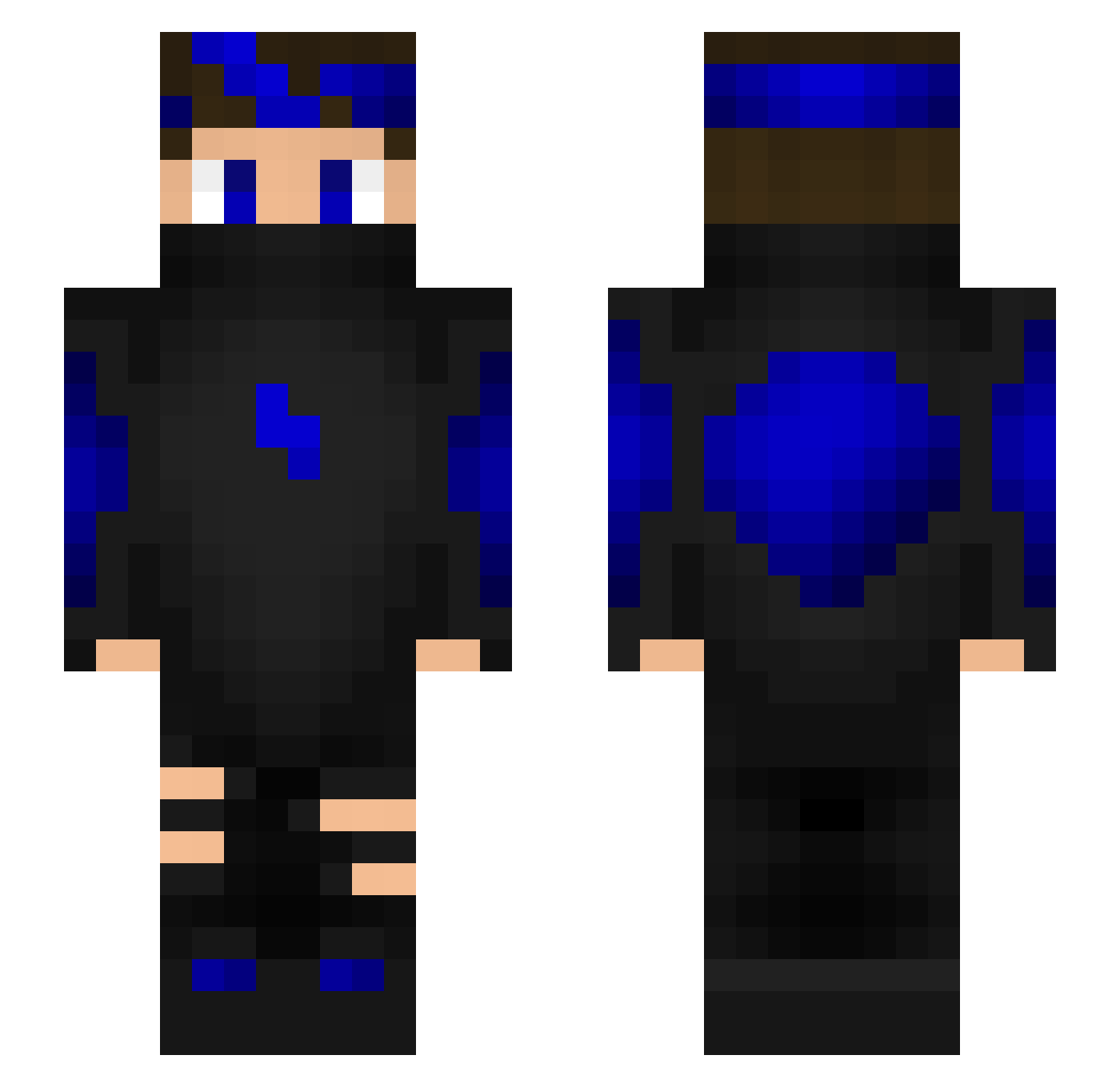 yxray_ Minecraft skin, front and back view