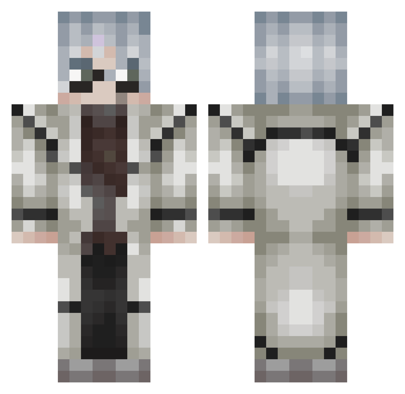 VStefan10 Minecraft skin, front and back view