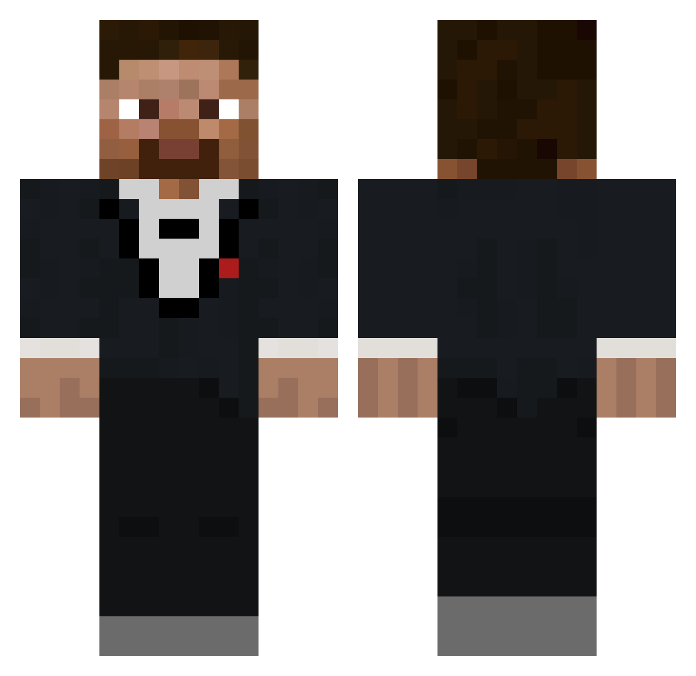 Varlo45 Minecraft skin, front and back view