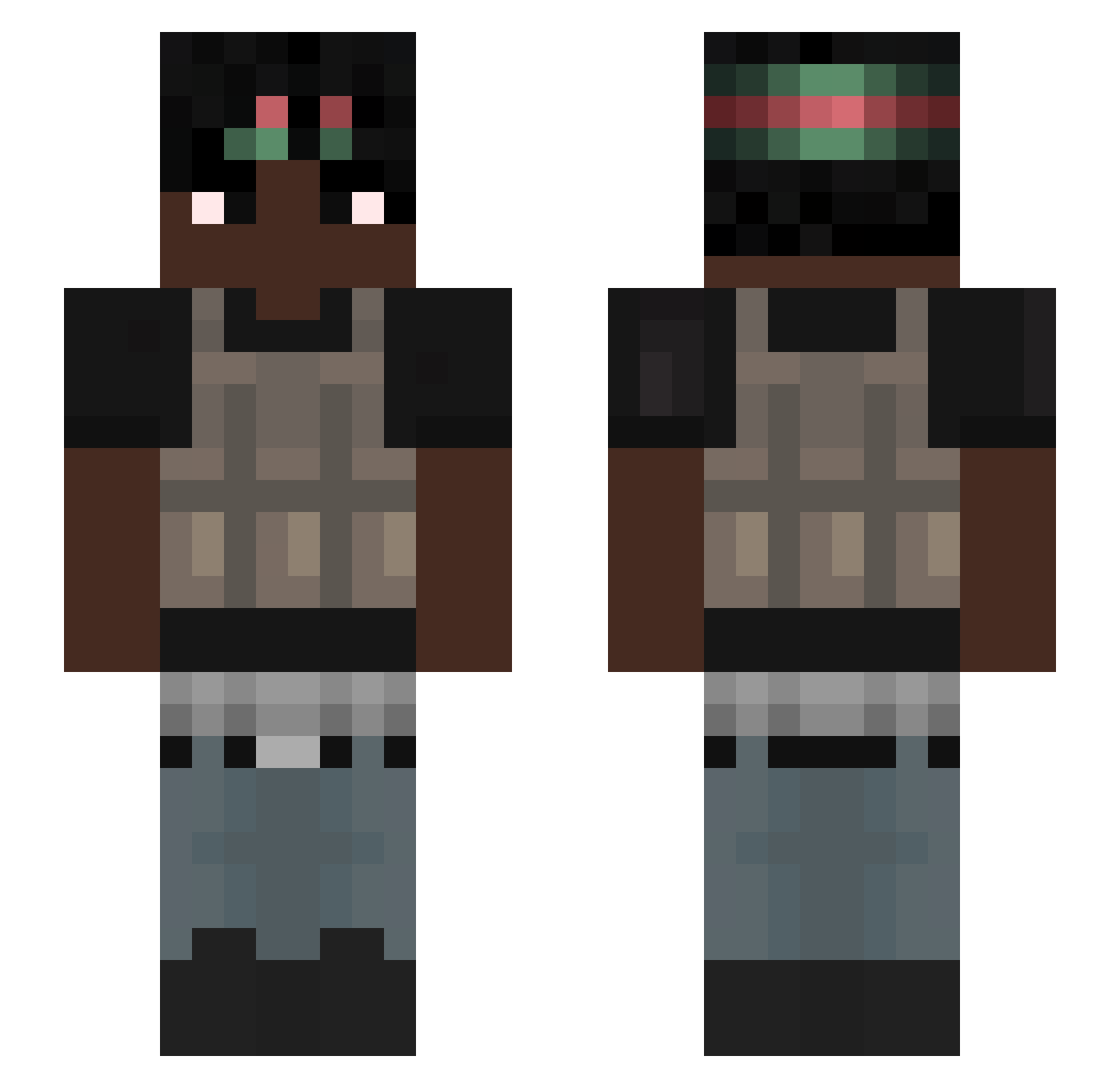 Schiefkief69 Minecraft skin, front and back view