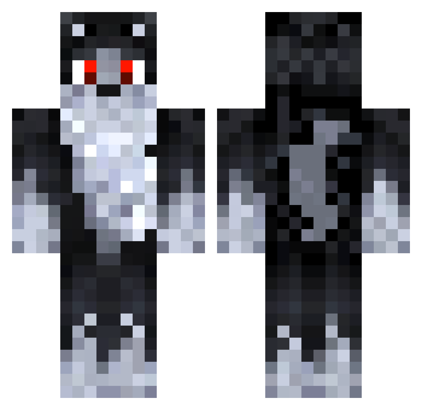 Xi_Sheeran Minecraft skin, front and back view