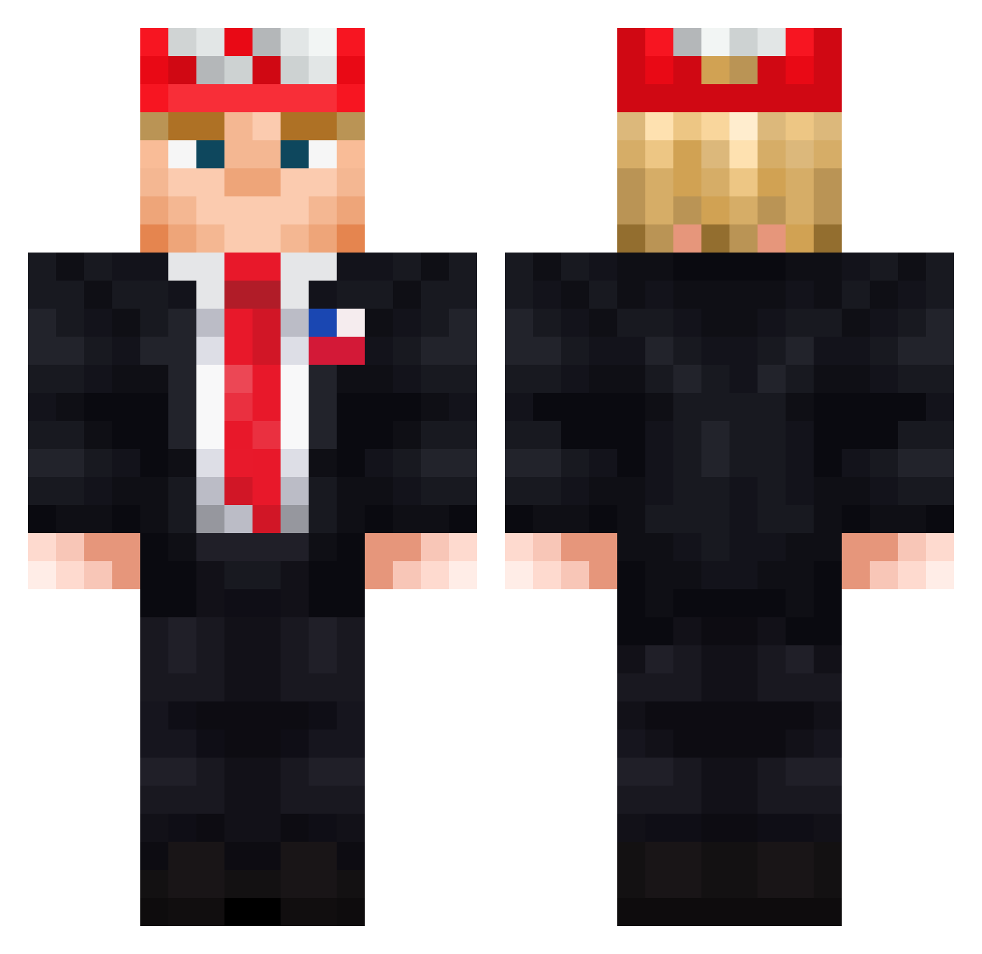 Rhytro Minecraft skin, front and back view