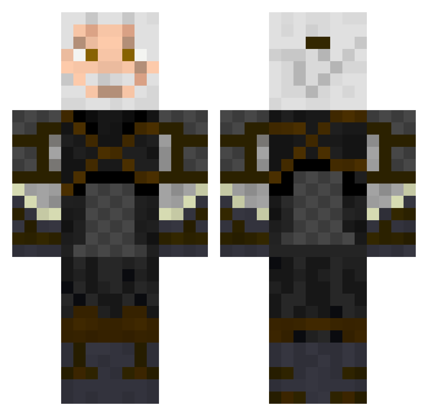 DrMcMarco Minecraft skin, front and back view