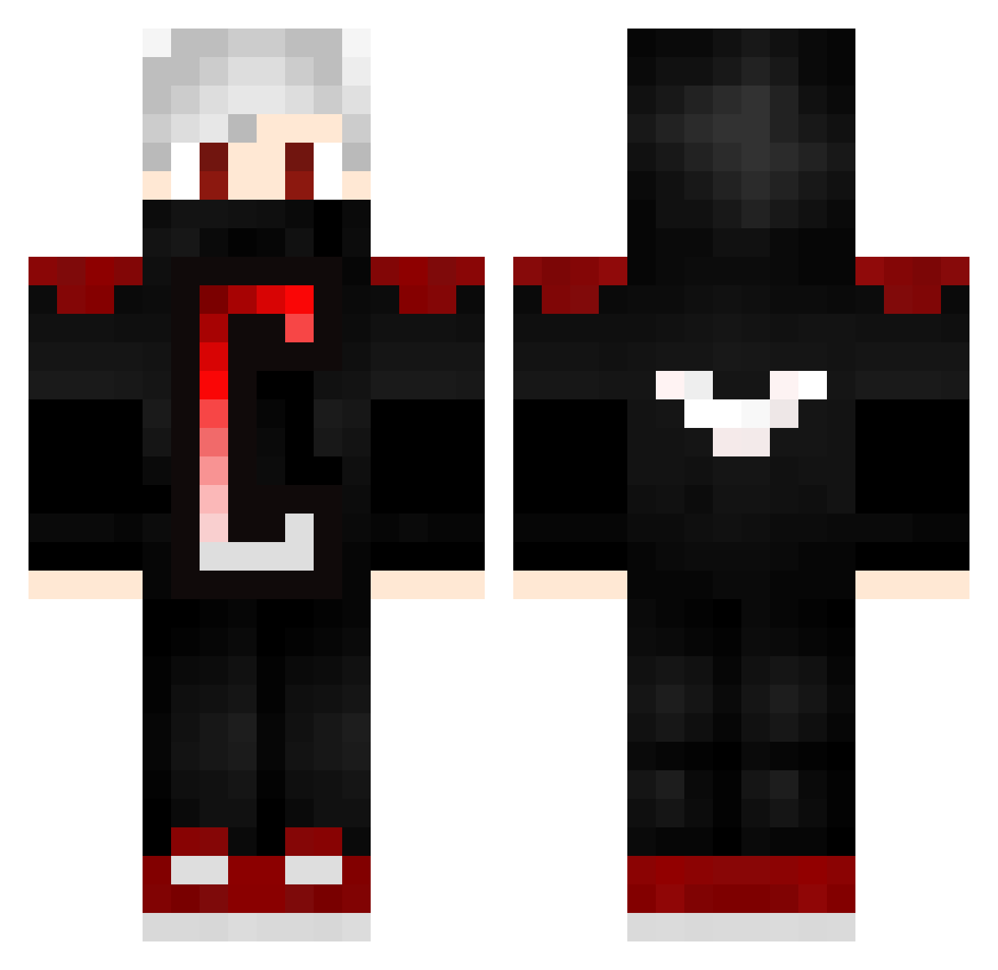 TRE_Catlucky Minecraft skin, front and back view