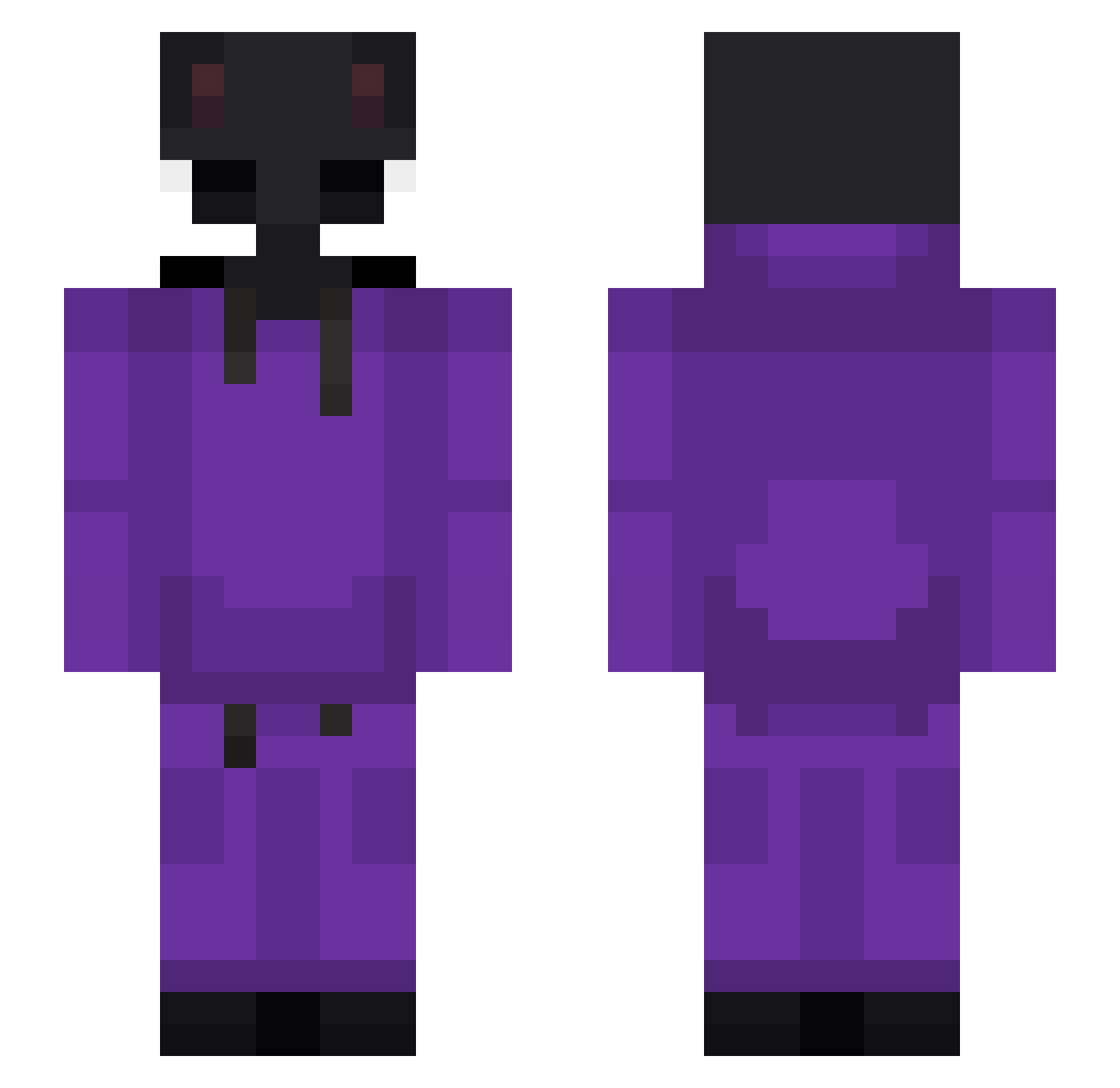 Anto999 Minecraft skin, front and back view