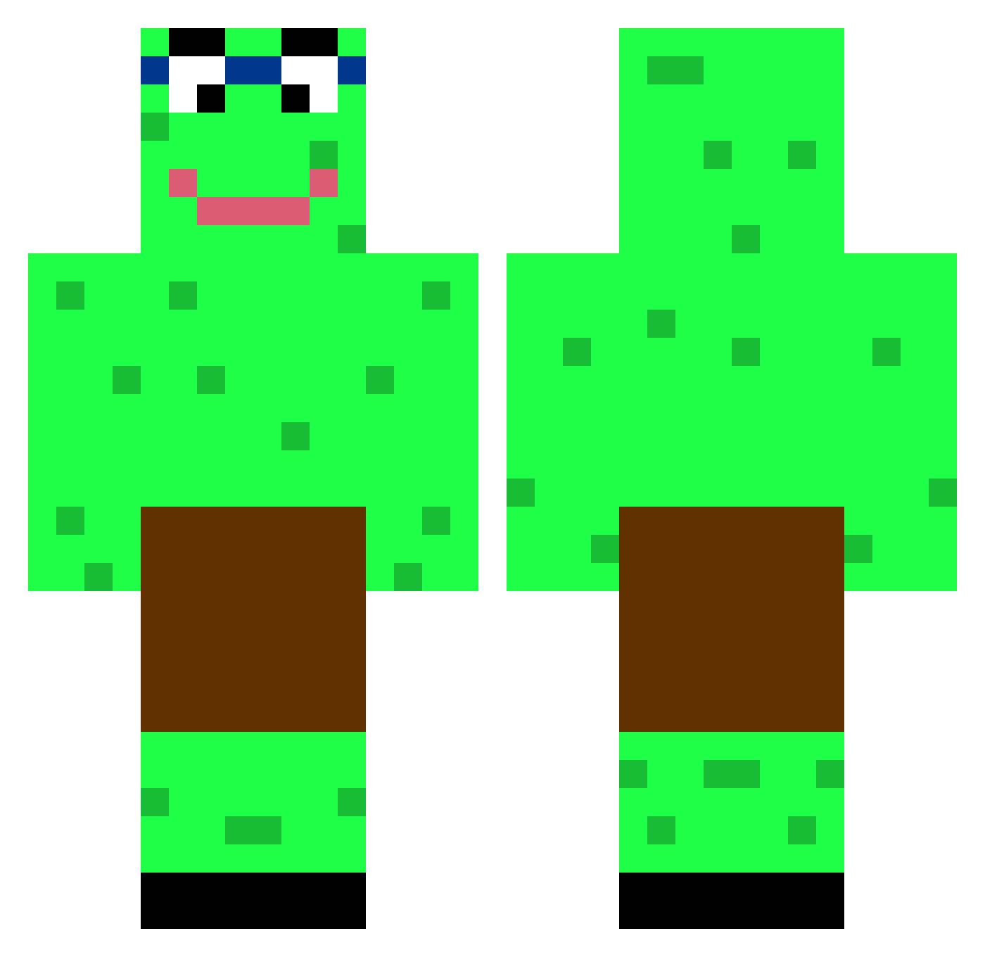 KevinMC_ Minecraft skin, front and back view