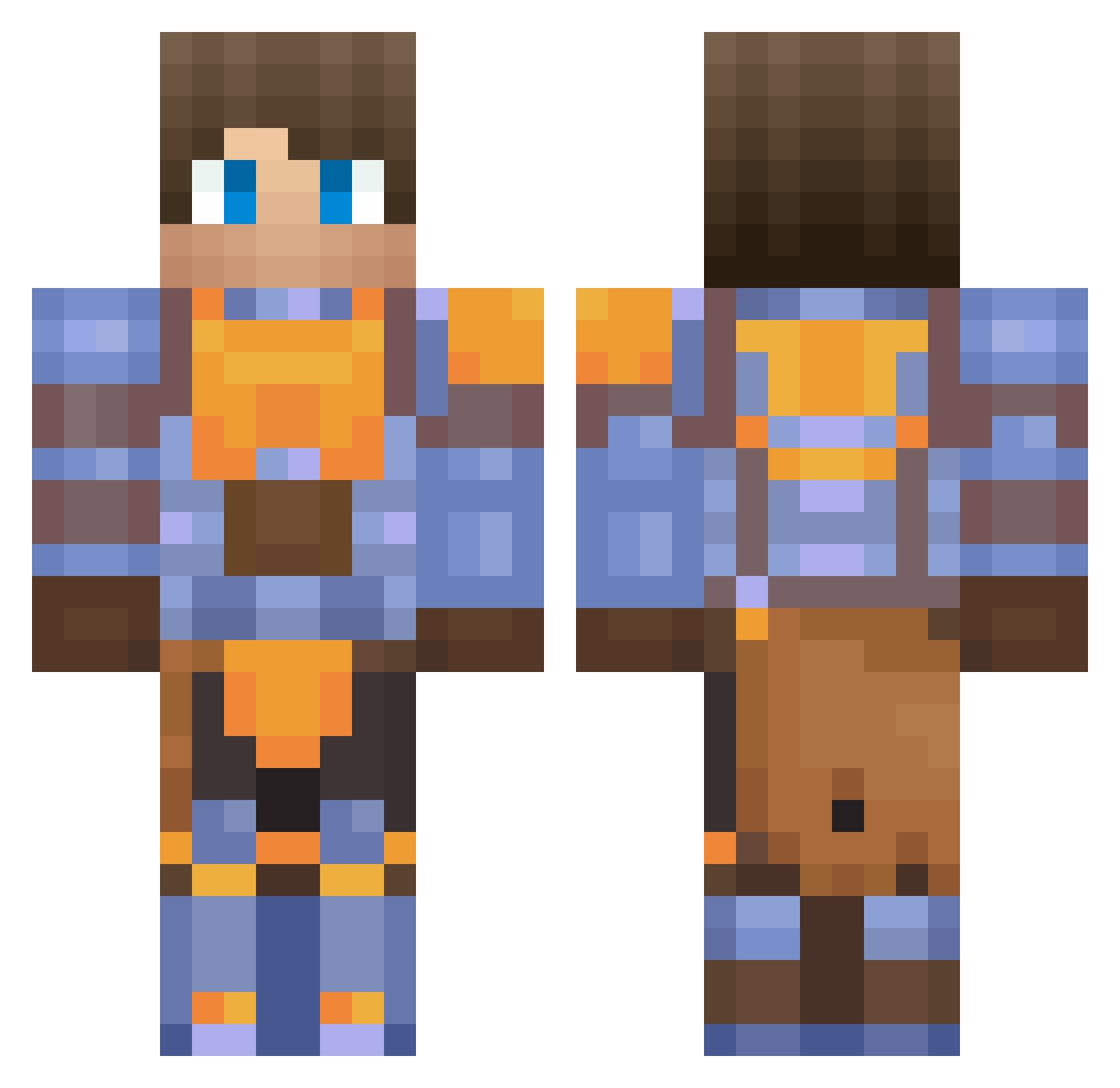 SGB_text Minecraft skin, front and back view