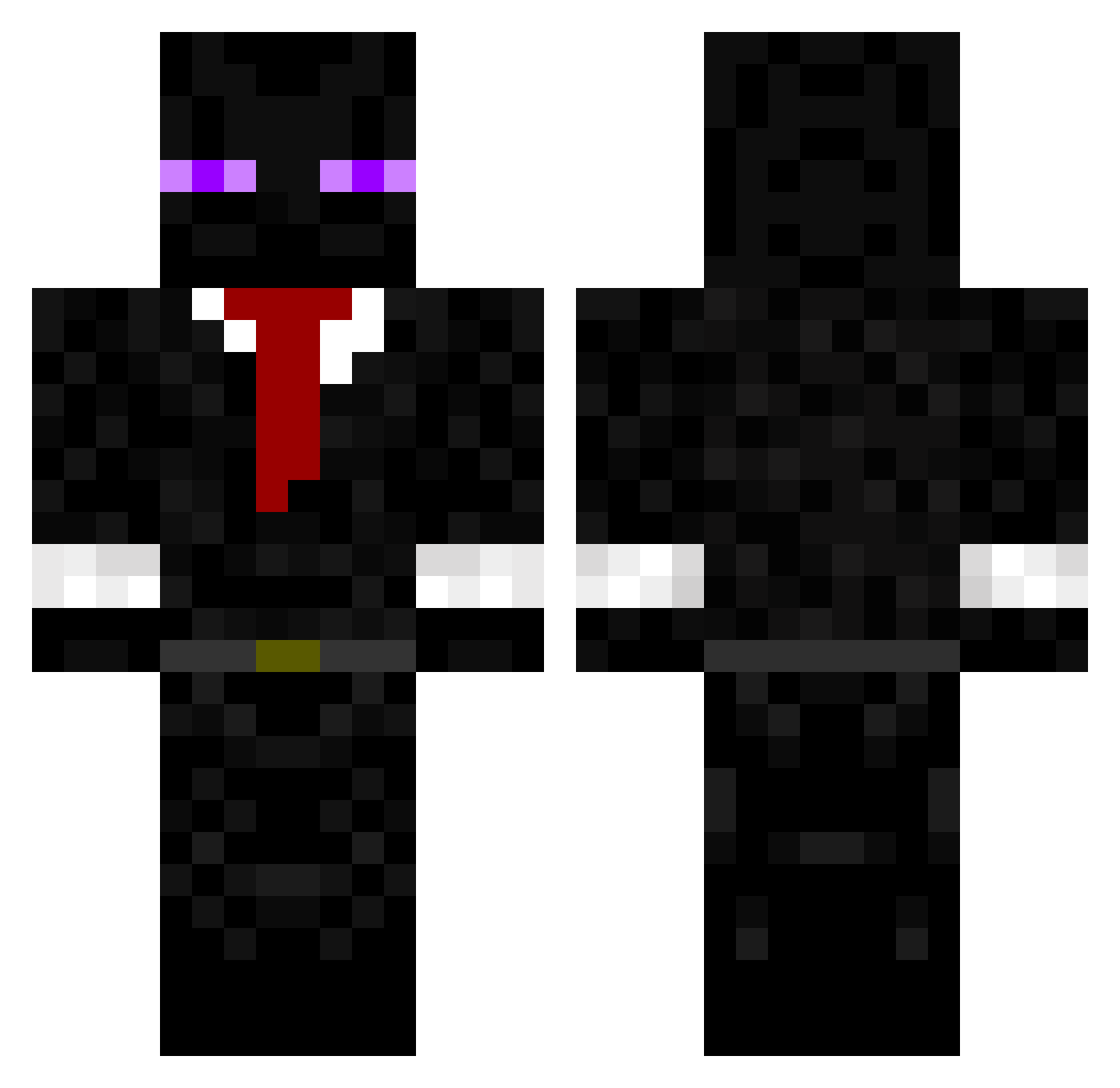 kfee24 Minecraft skin, front and back view