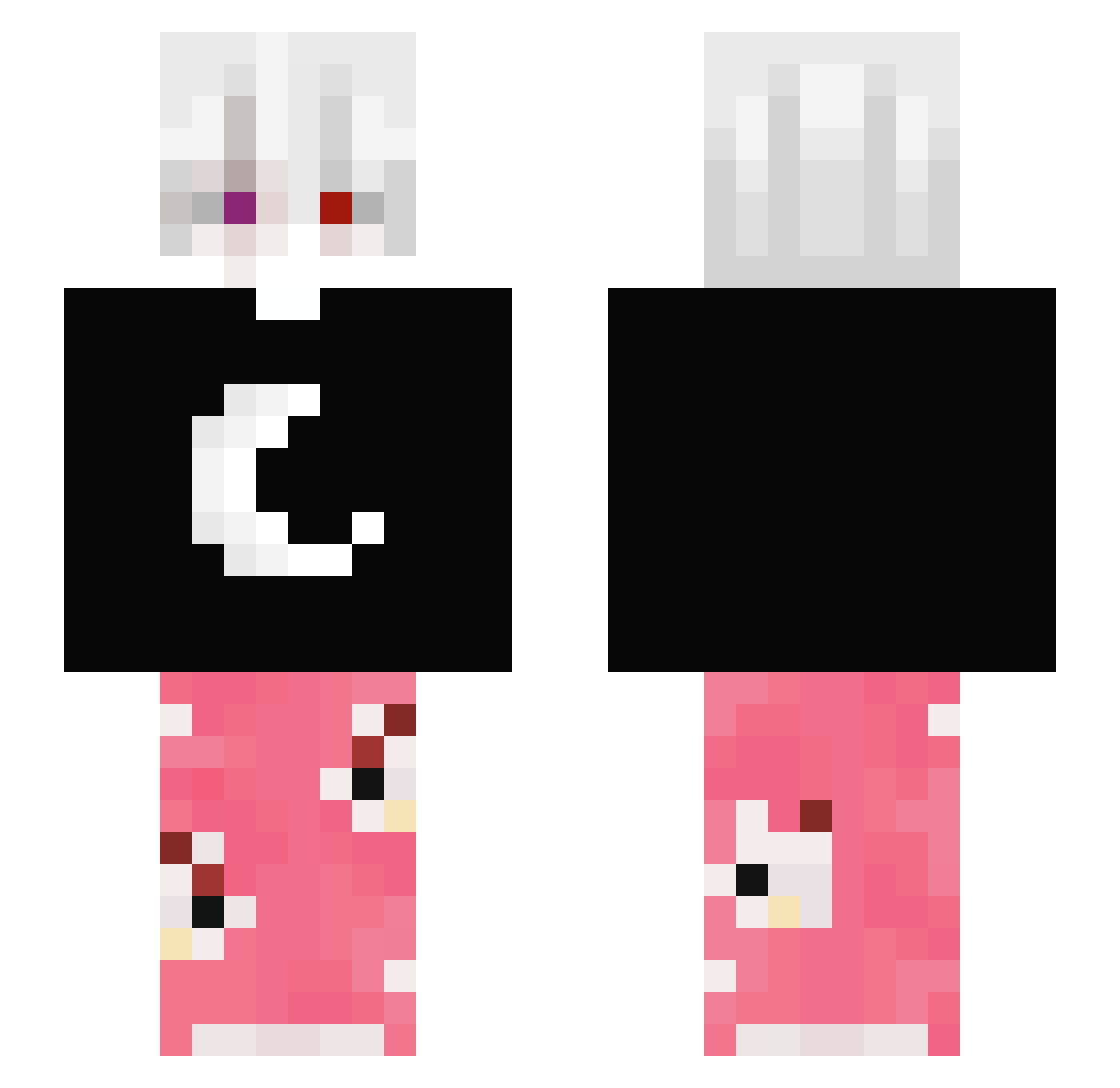 VoiceChats Minecraft skin, front and back view