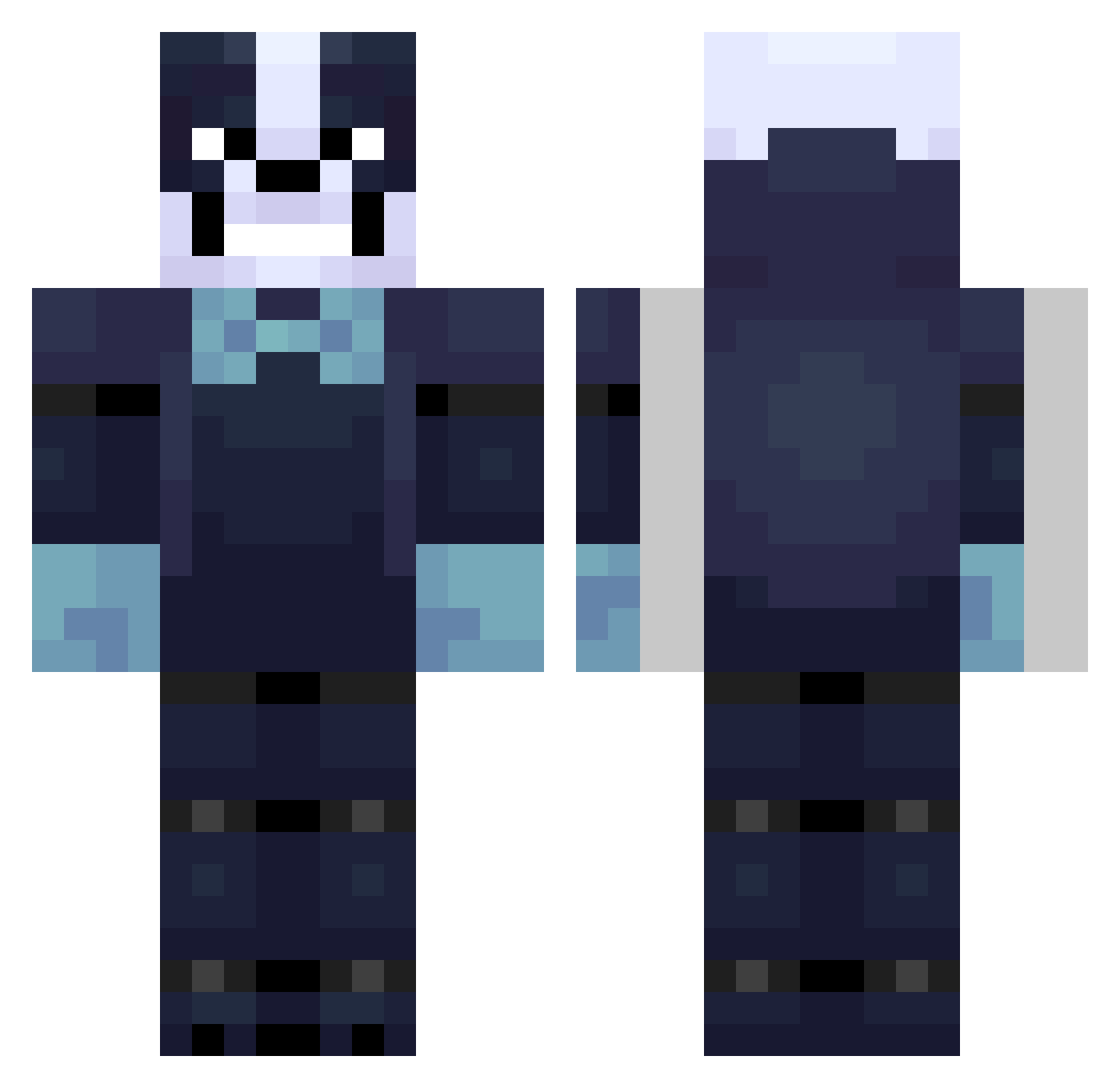 shadowbadger582 Minecraft skin, front and back view