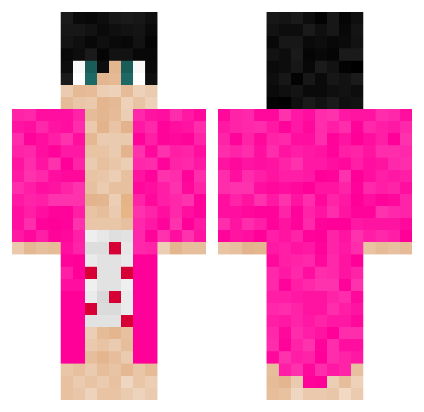KeremKetix Minecraft skin, front and back view