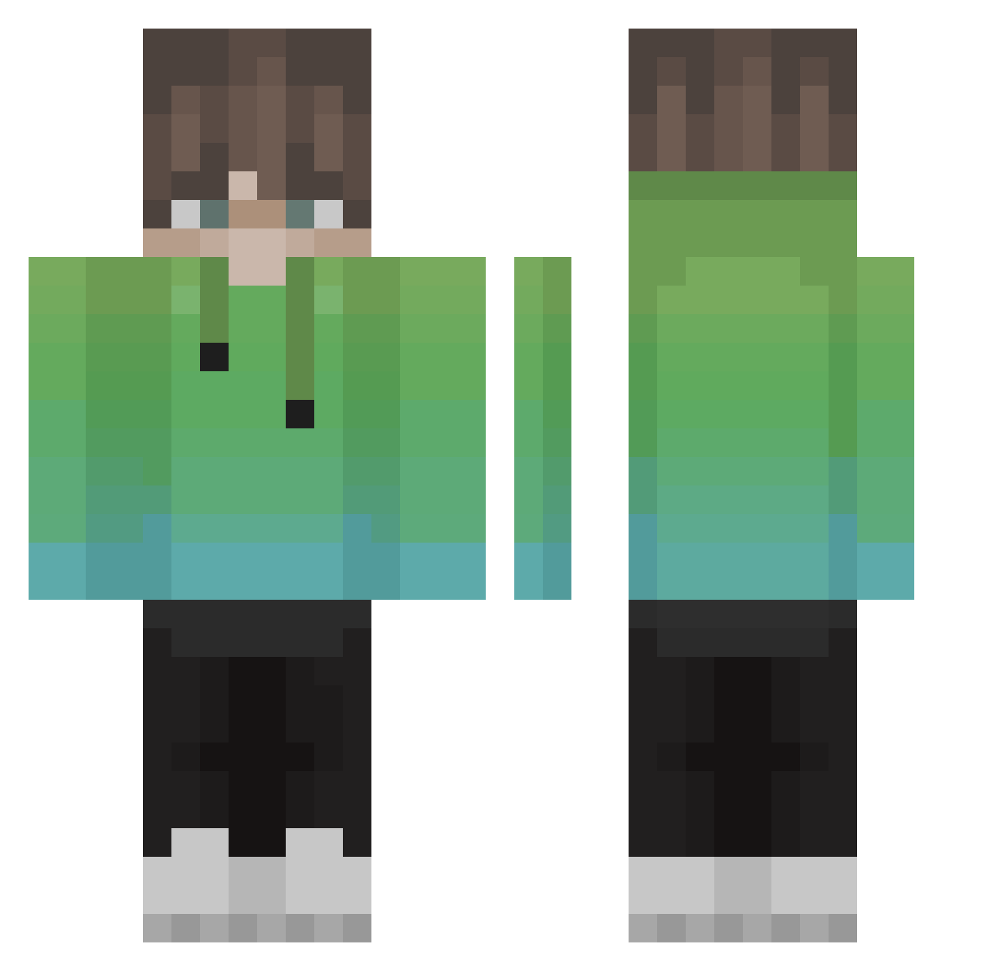 oAnAnt1 Minecraft skin, front and back view