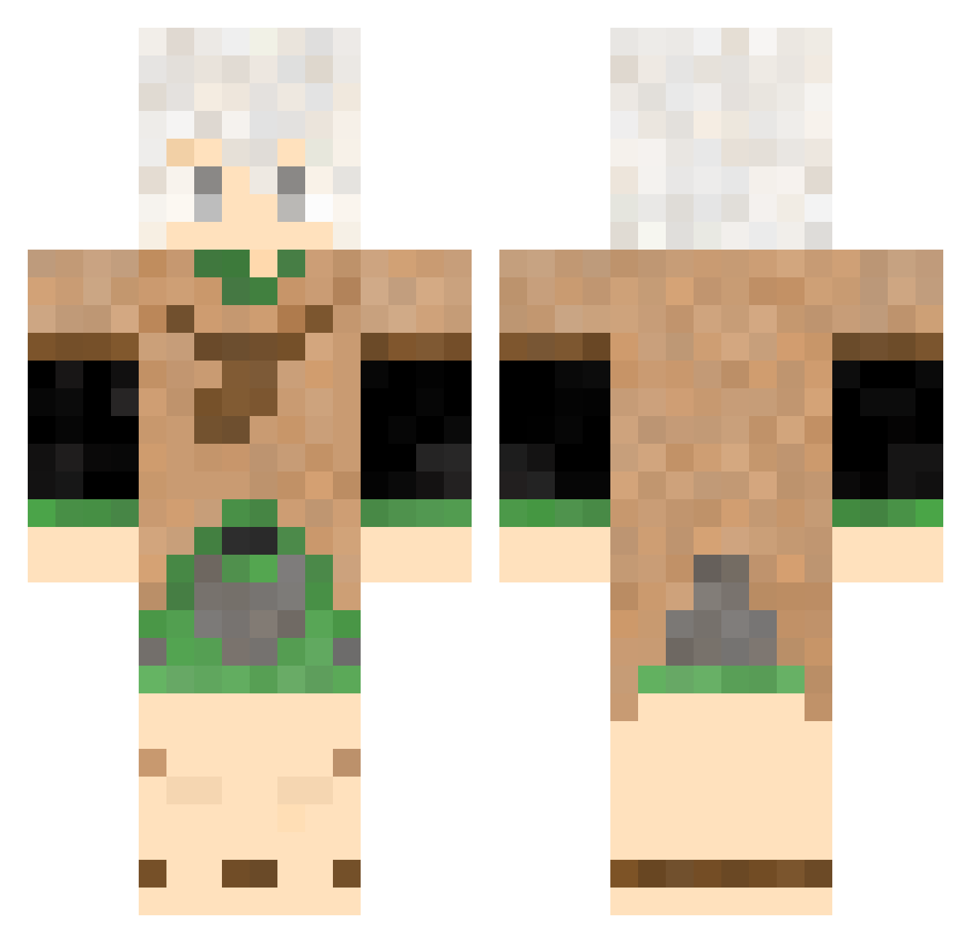 Buddermario7 Minecraft skin, front and back view
