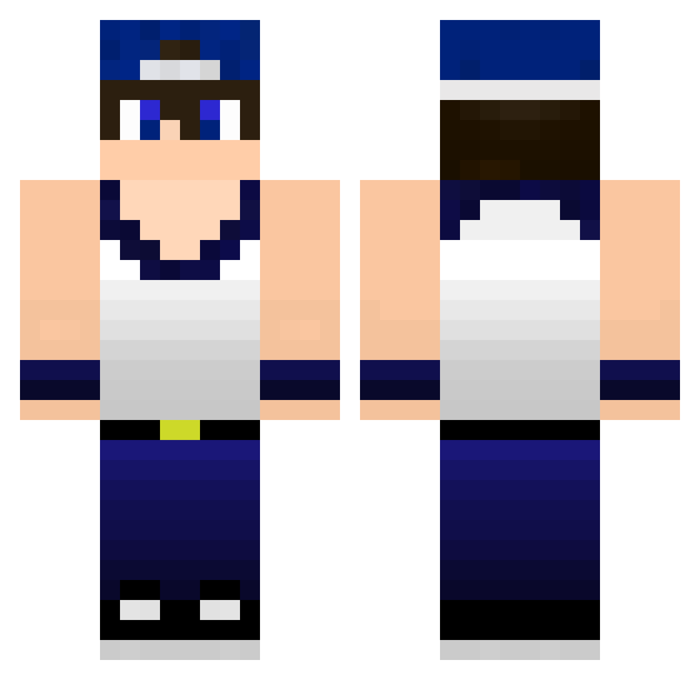 iPedroSz Minecraft skin, front and back view