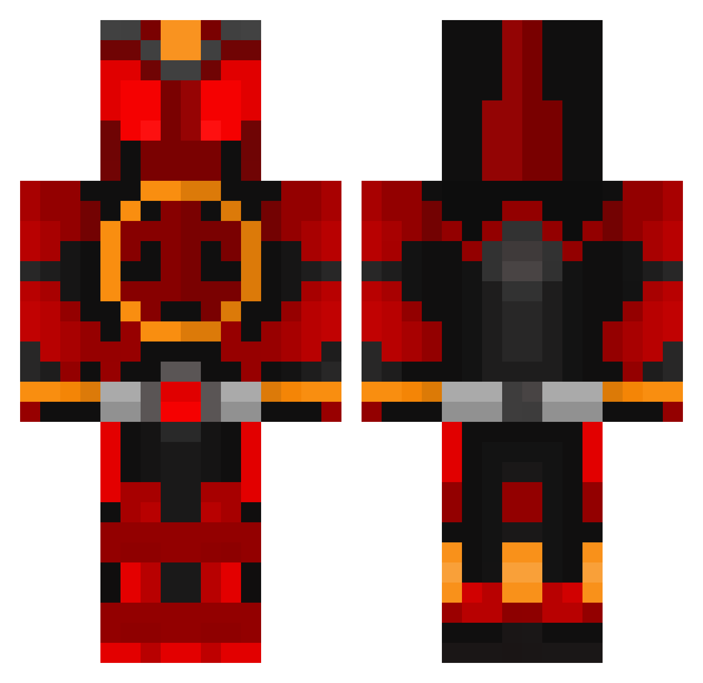 deathbytea Minecraft skin, front and back view